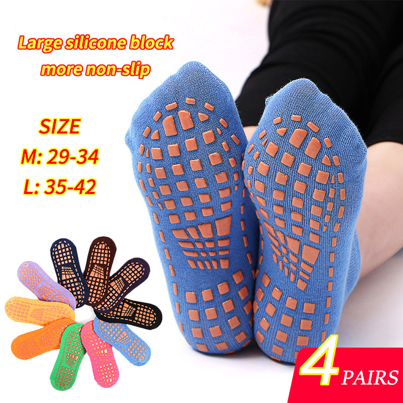 4 Pairs Yoga Pilates Trampolin - Trampoline Park Sock recension och pris