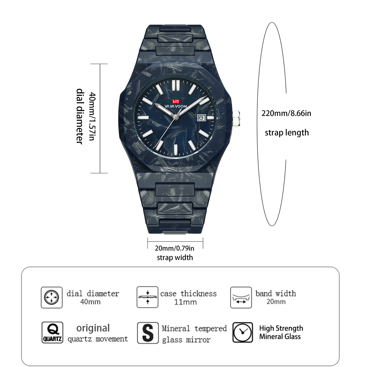 VA VA VOOM Men Watches Quartz  - Outdoor Sport Smart Watch recension och pris